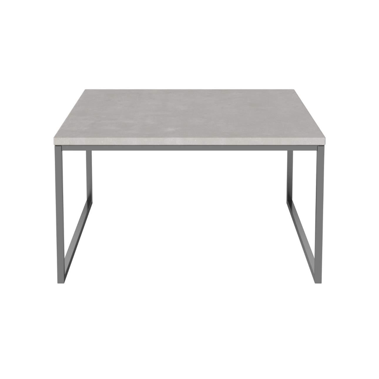 External coffee table Como gray concrete with a steel base