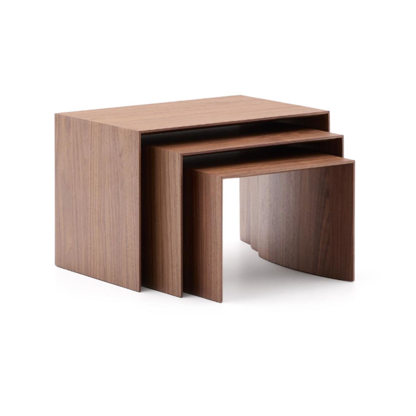 Litto nut veneer side table set