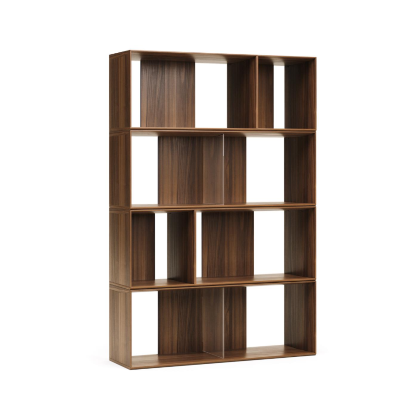 6-Modular Litto Nut Veneer bookcase