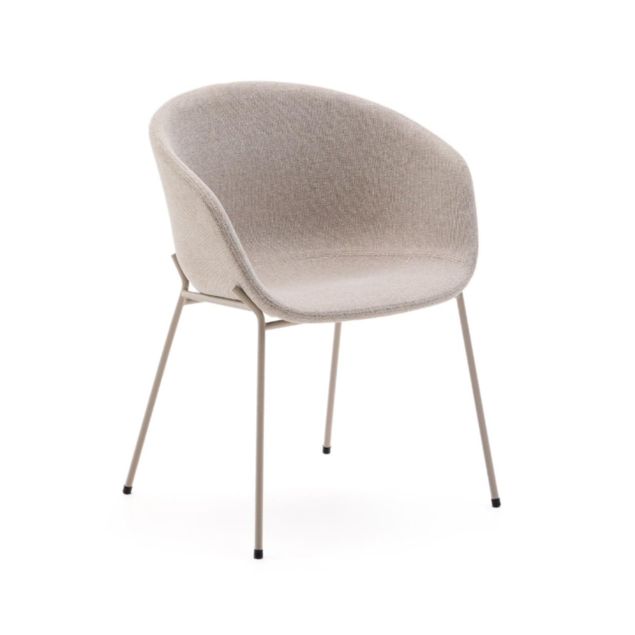 Yvette beige chair with a beige base