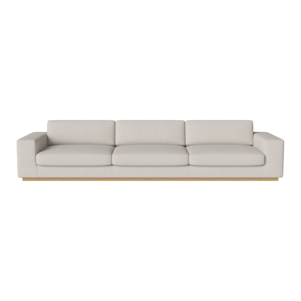 Sofa 5-person sepia base made of oak