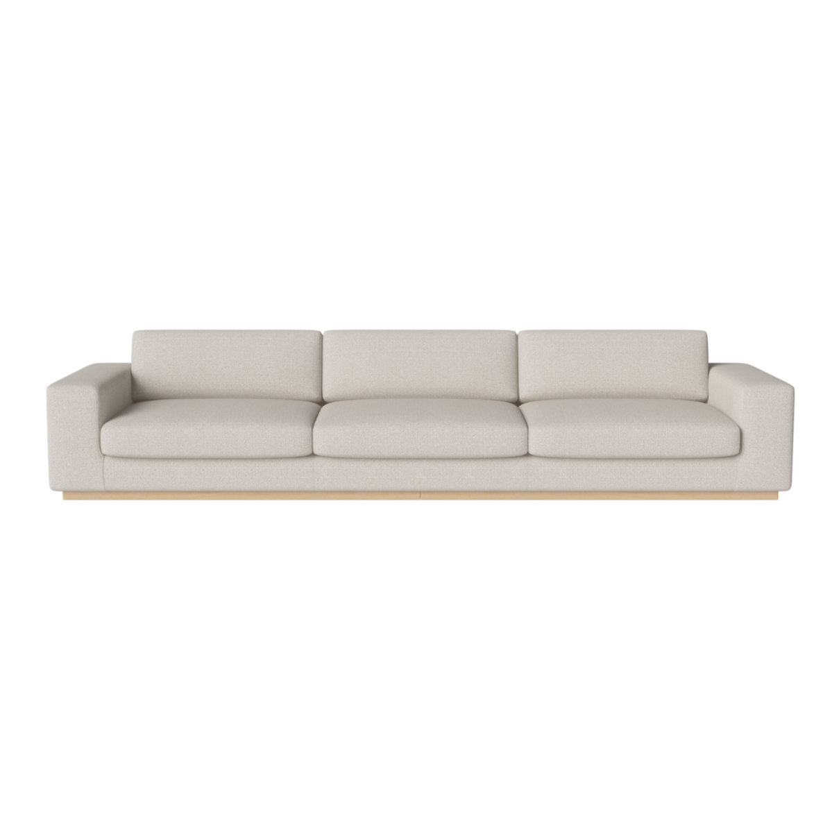 Sofa 5-person sepia base made of bleached oak wood