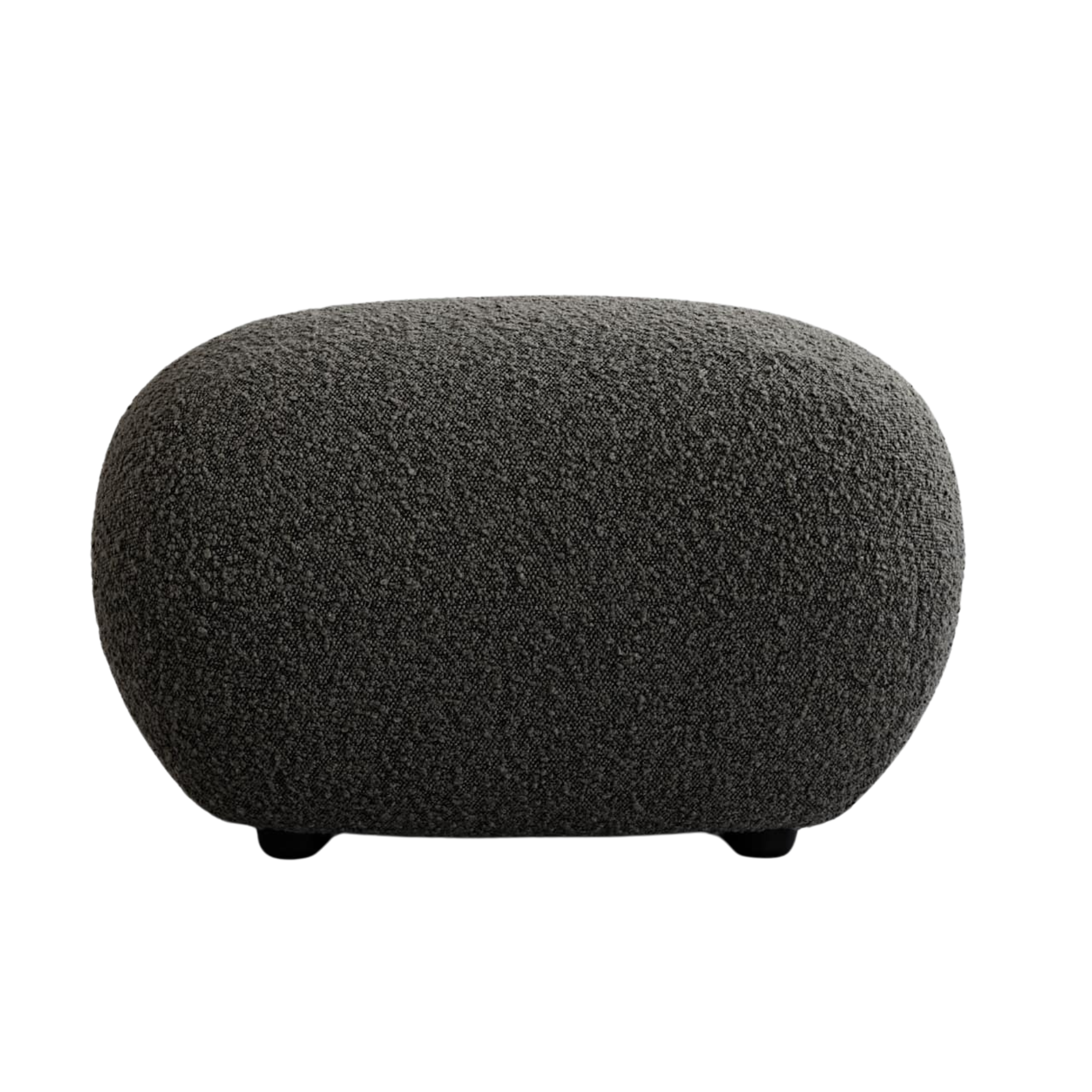 The footrest toe Ottoman bouclé gray-brown [Klaudia]