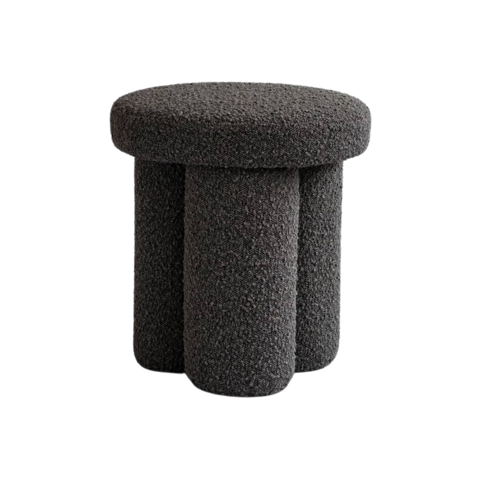 Big Foot Boucli gray-brown stool [Klaudia]