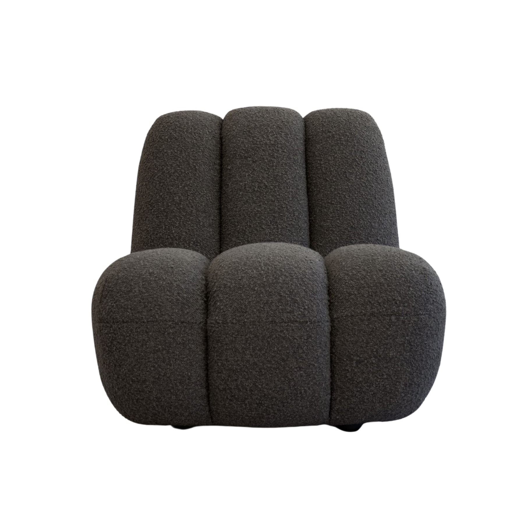 Armchair Toe Chair Bouclré gray-brown [Klaudia]
