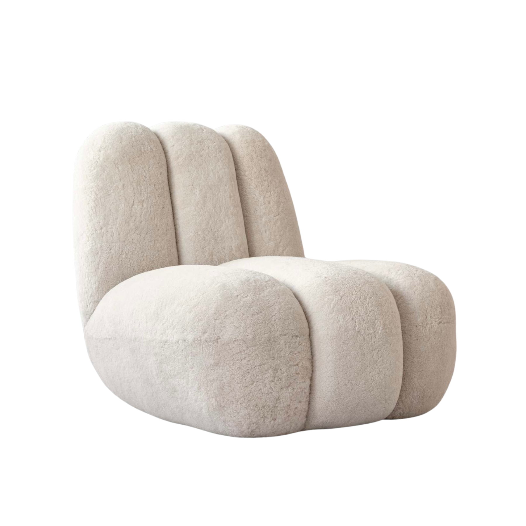 Toe chair chair sheepskin cream [klaudia]