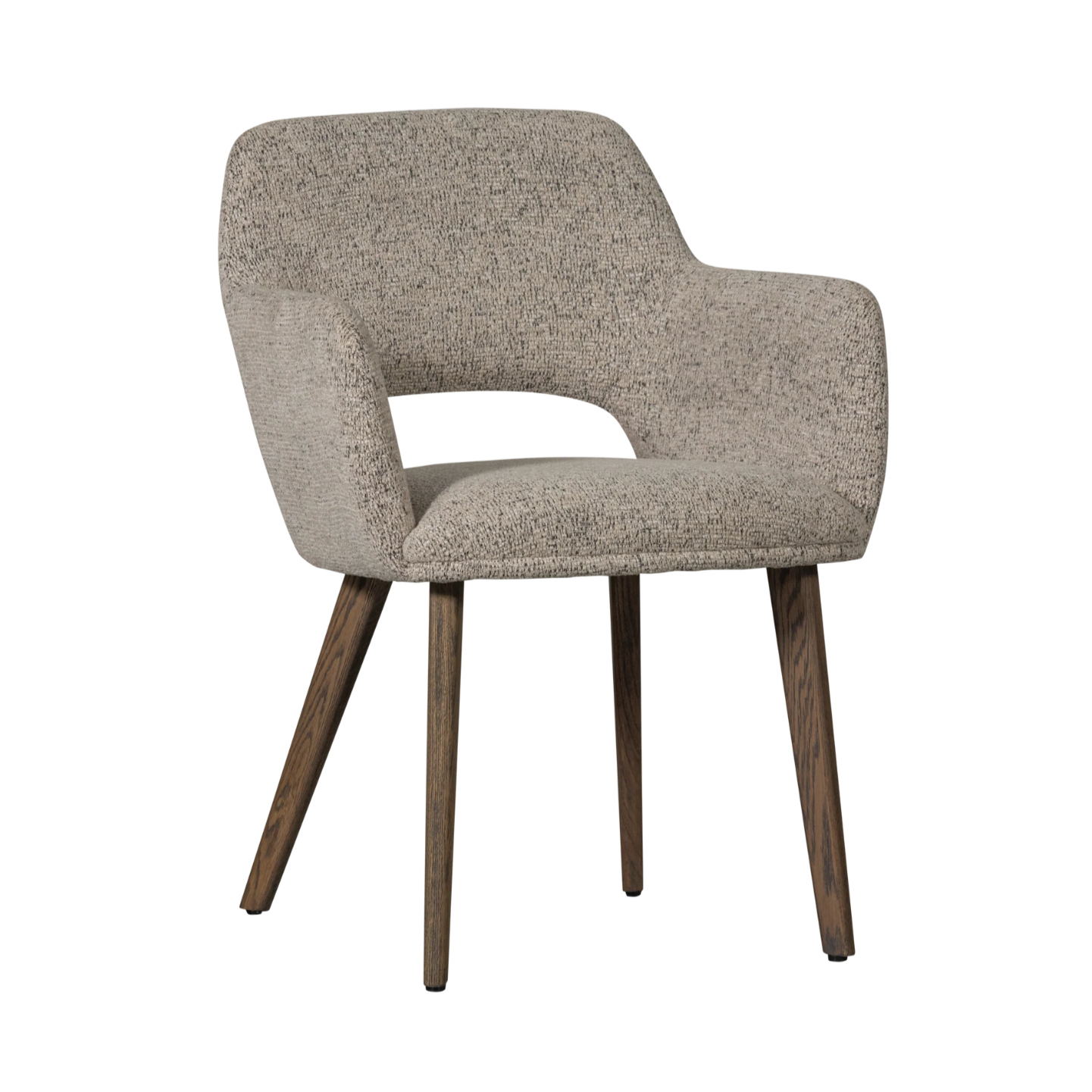 Murat Dining Chair Natural with Wooden Leg Mystic Brown