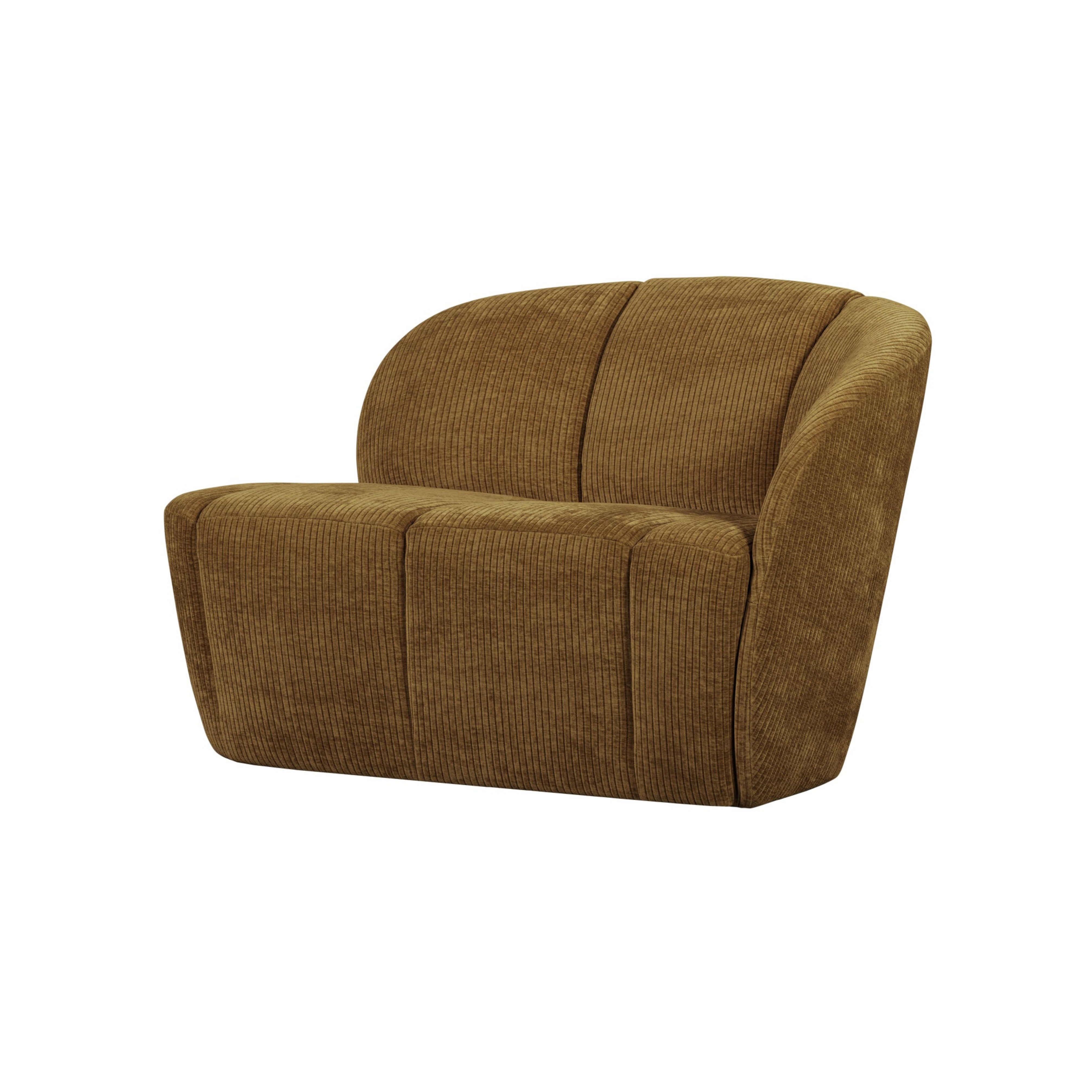 Right-facing 2-seater sofa MOJO dark honey corduroy