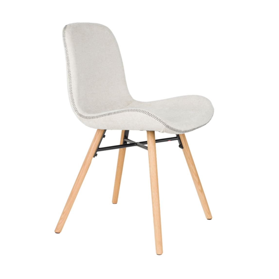 LESTER chair beige with wooden base