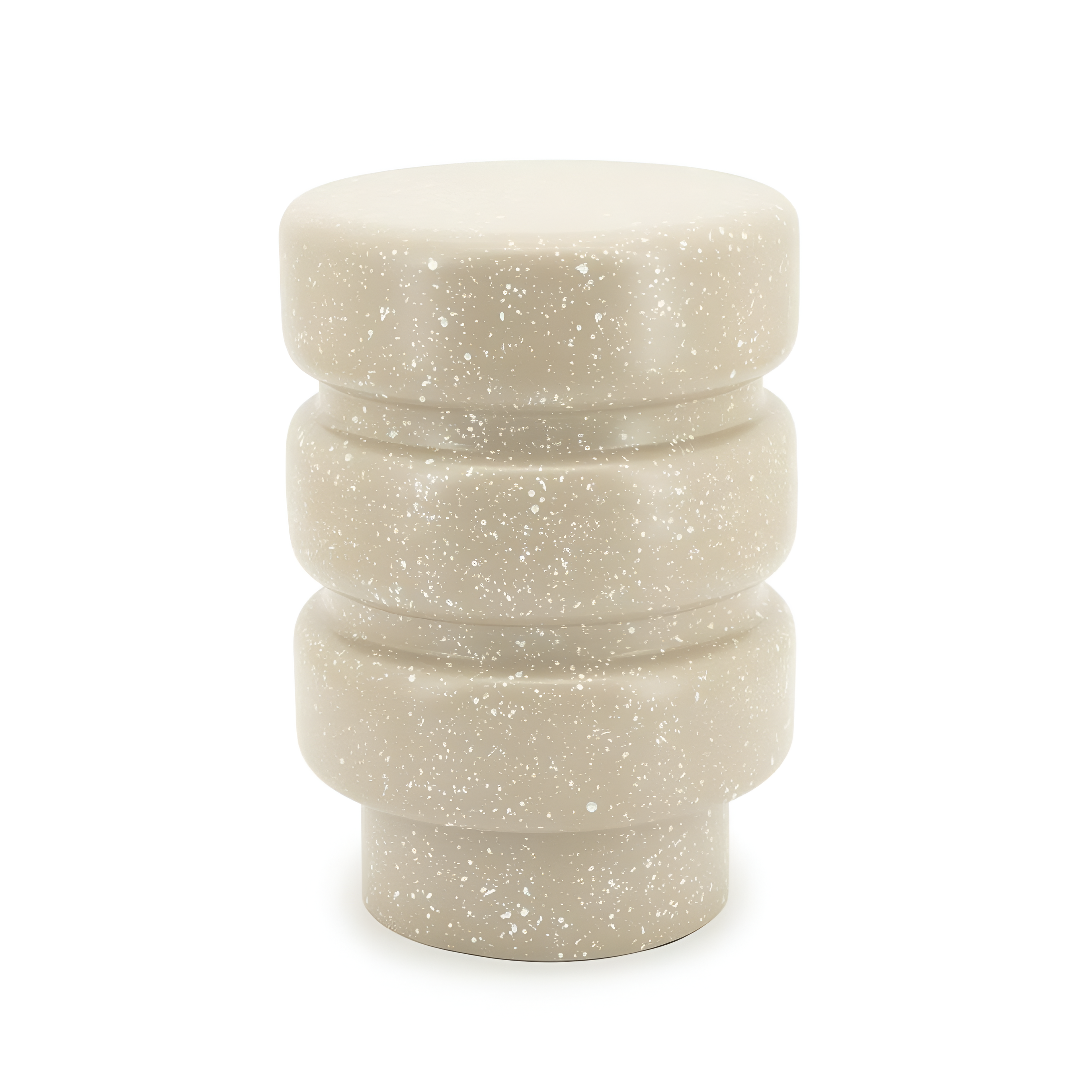 SPATTER cream side table
