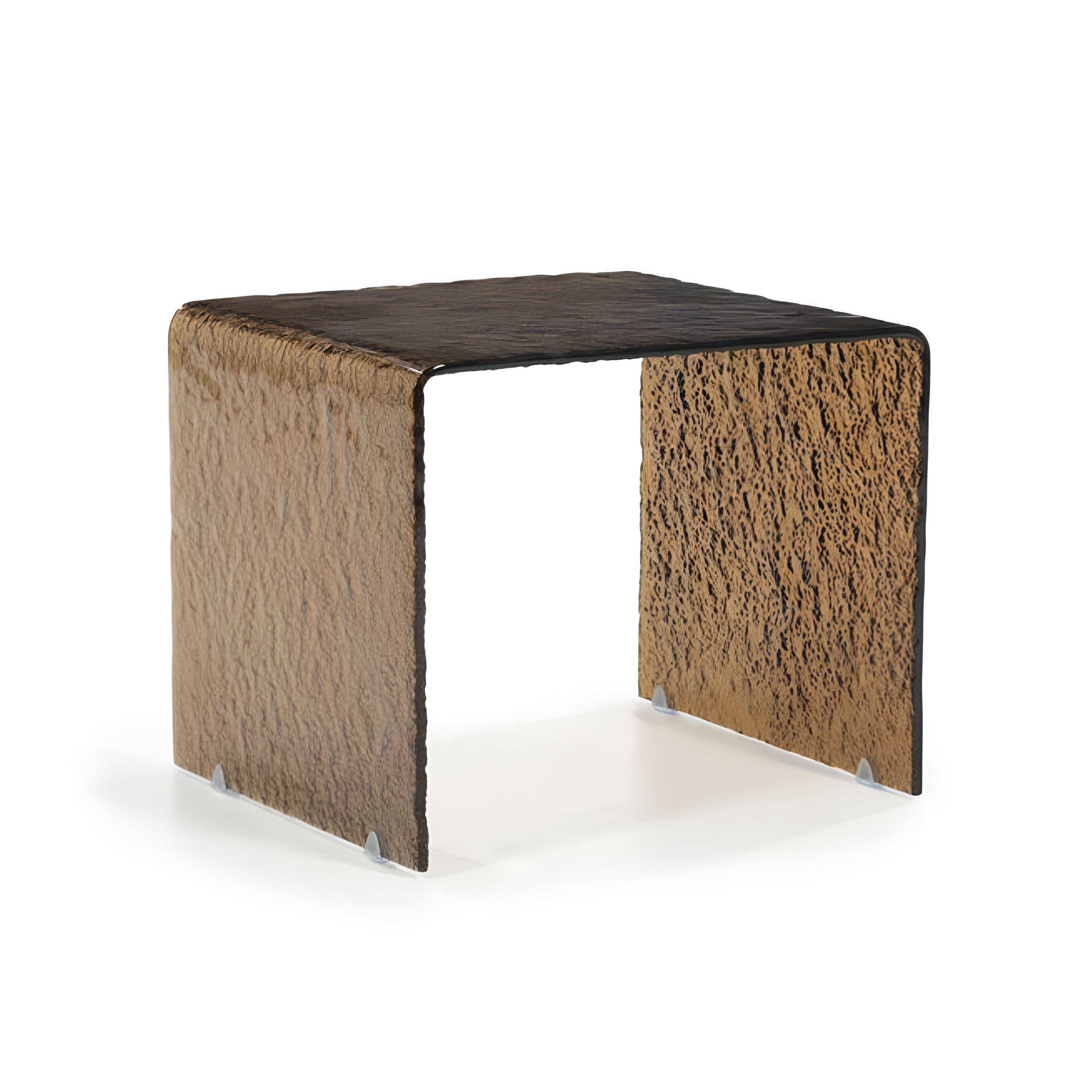 RIPPLE Side Table Dark Brown Glass
