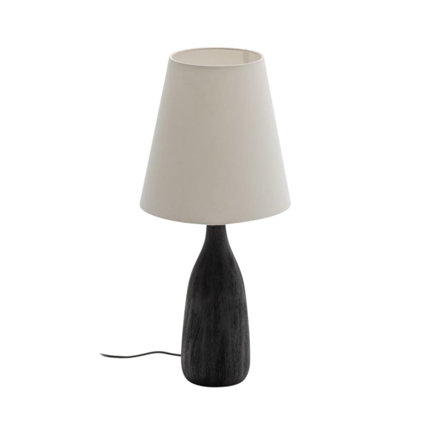 LUVIA table lamp cream shade with black base