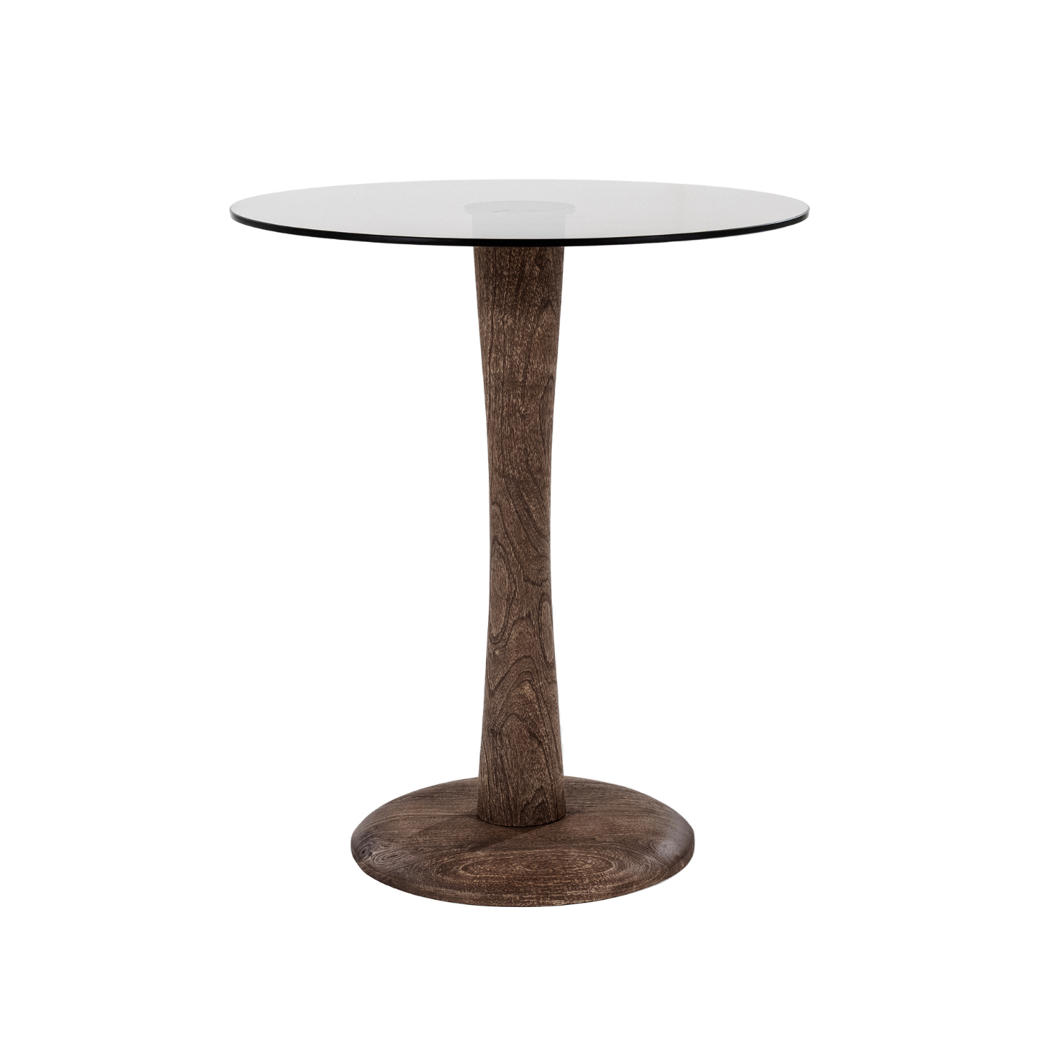 BOOGIE side table glass and mango wood