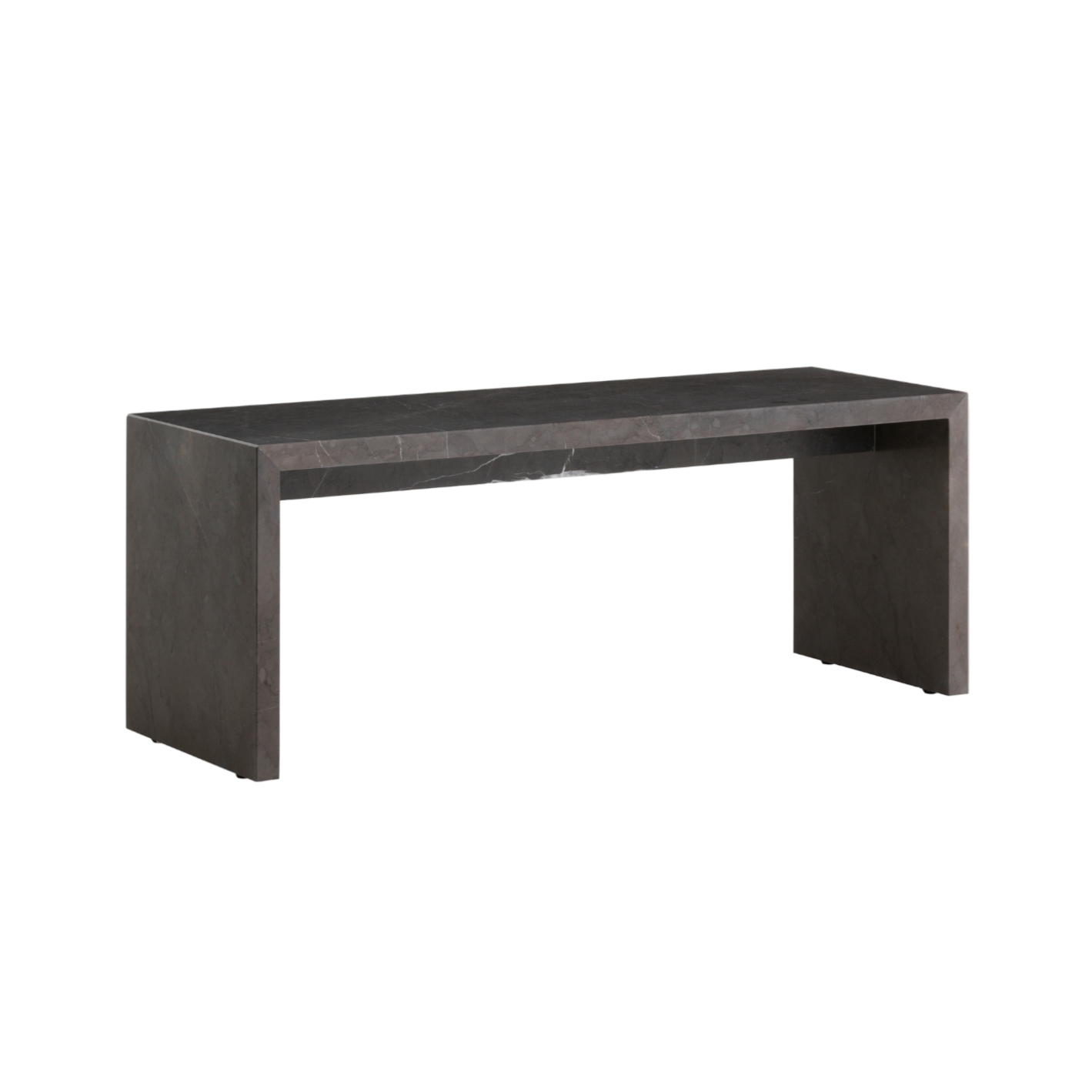 PLINTH BRIDGE Coffee Table Gray Marble