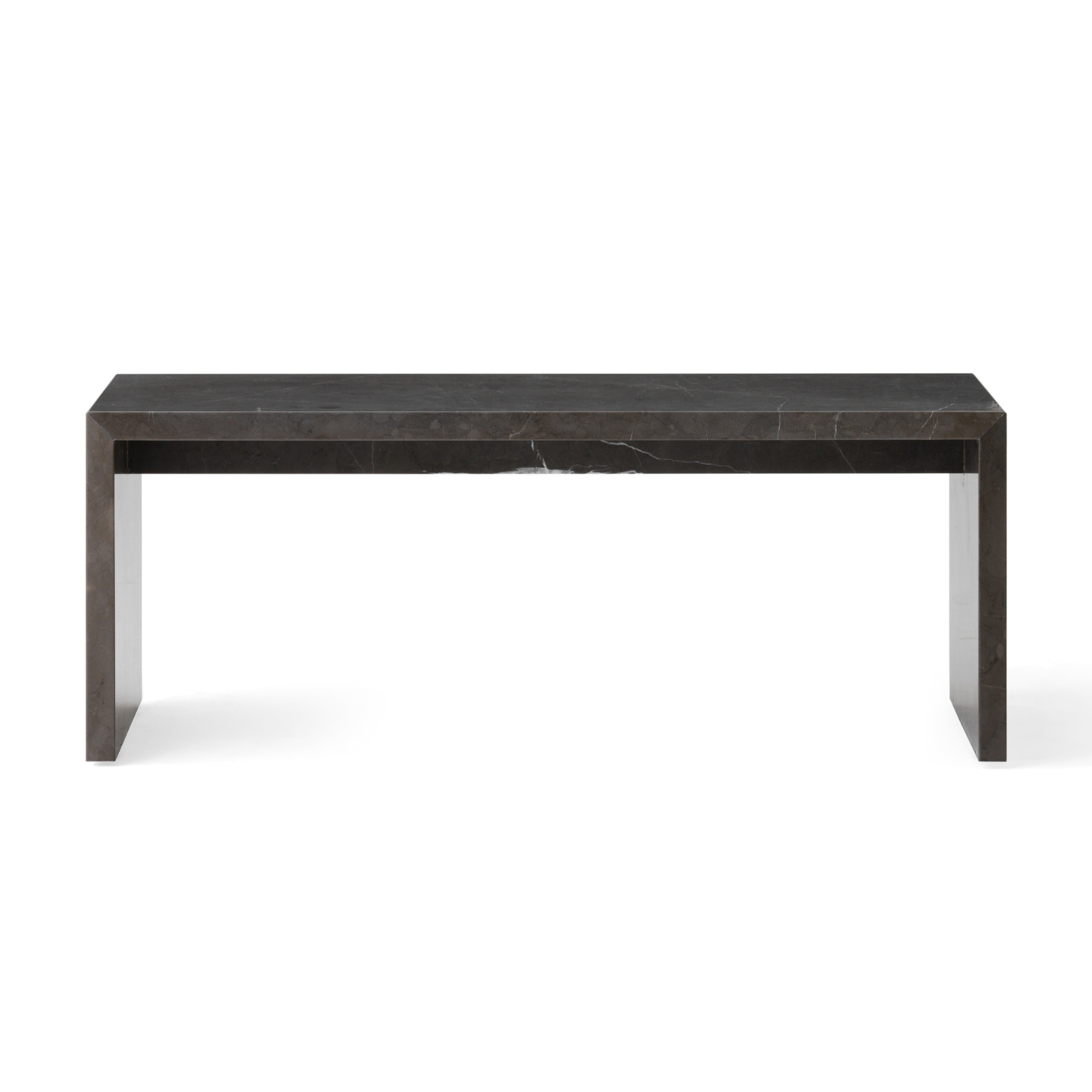 PLINTH BRIDGE Coffee Table Gray Marble