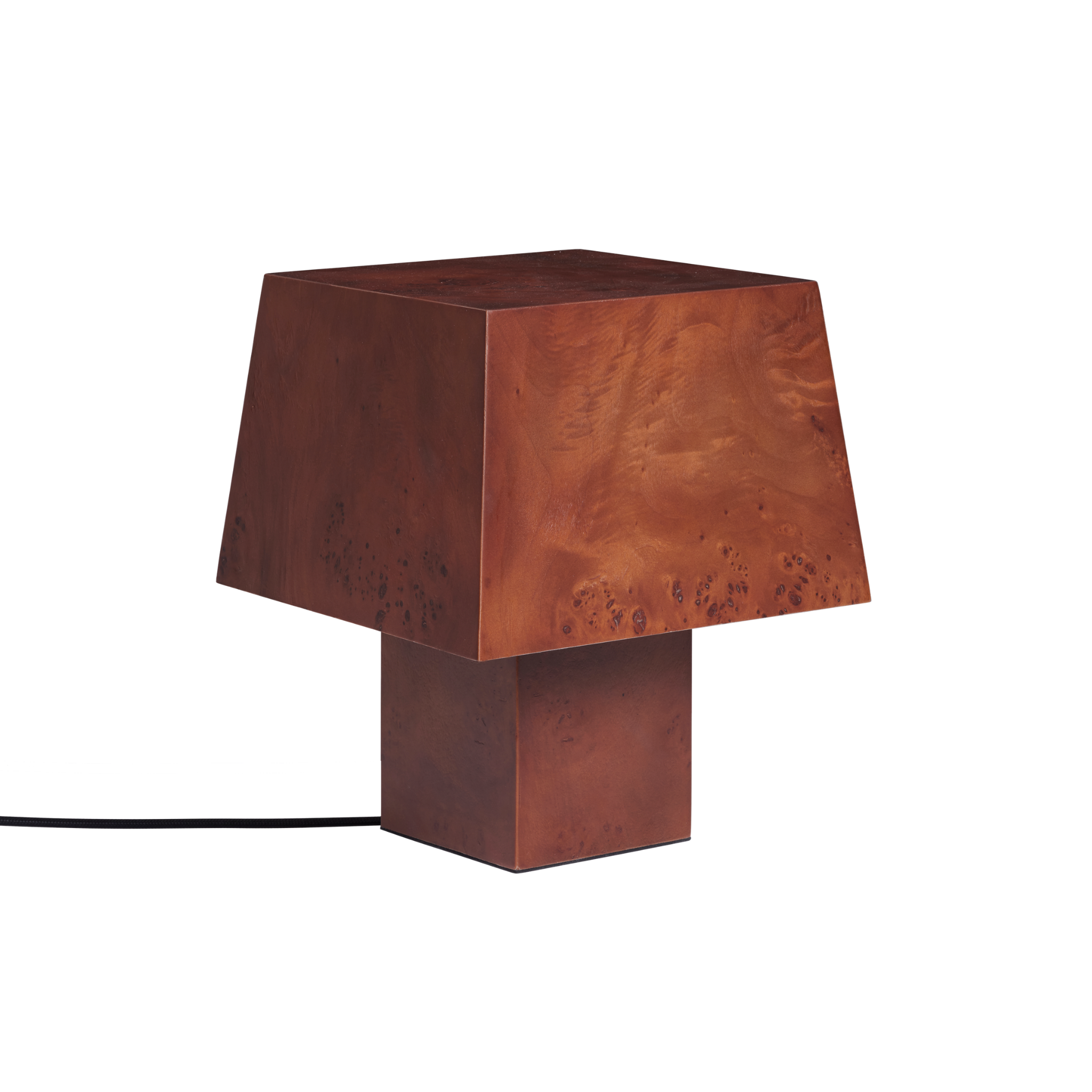 Tischlampe BURL dunkelbraun Furnier