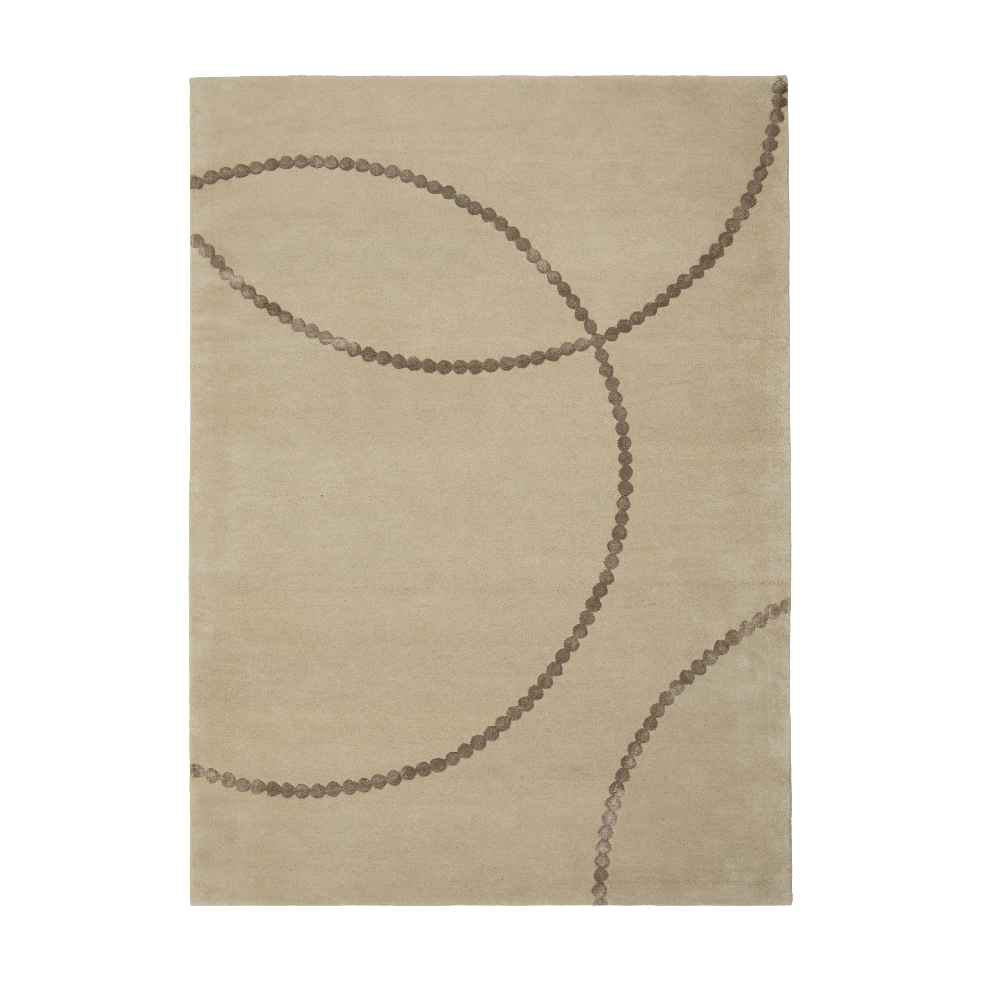Teppich LUNA beige mit braunem Muster