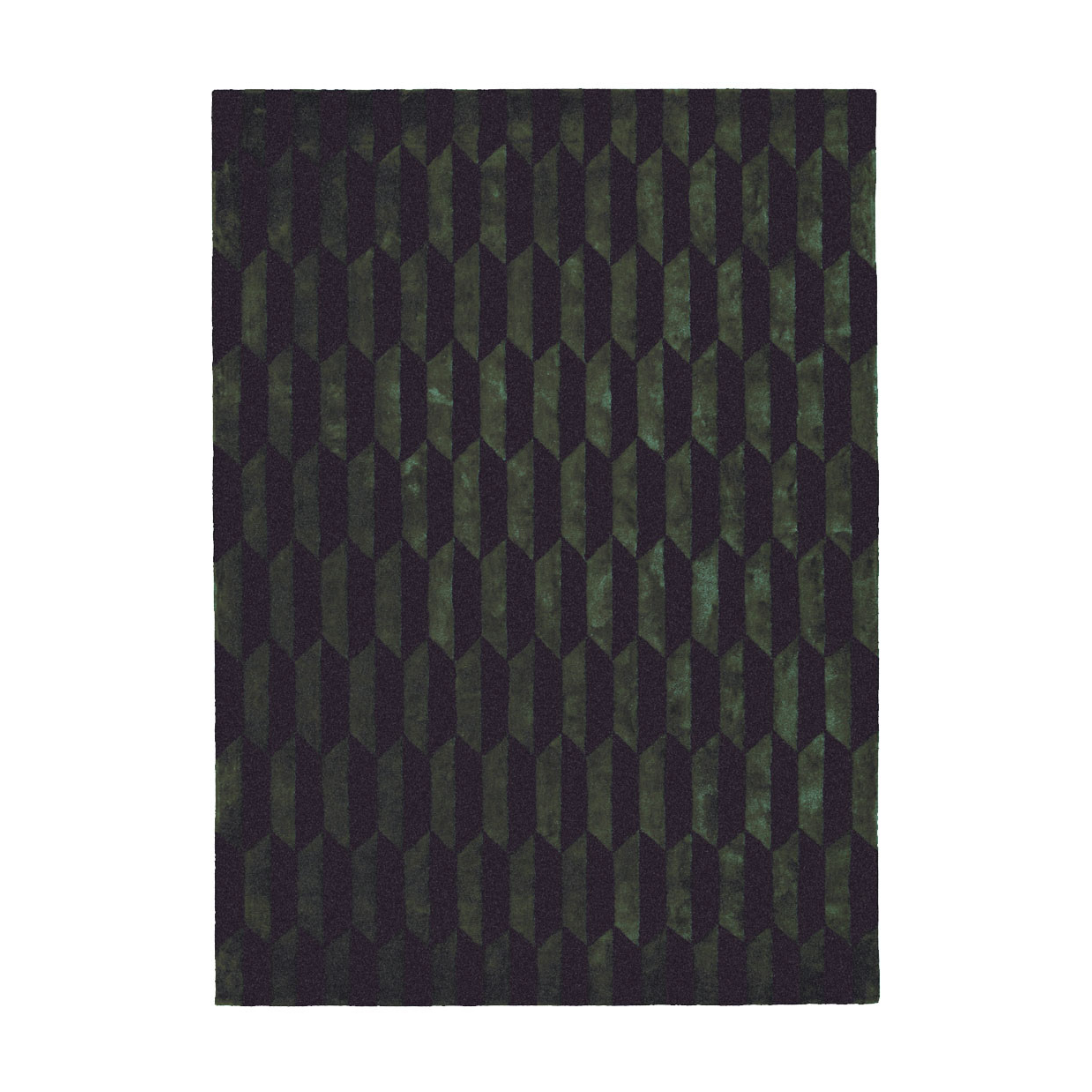 Teppich NOBLE dunkelgrün mit Schwarz