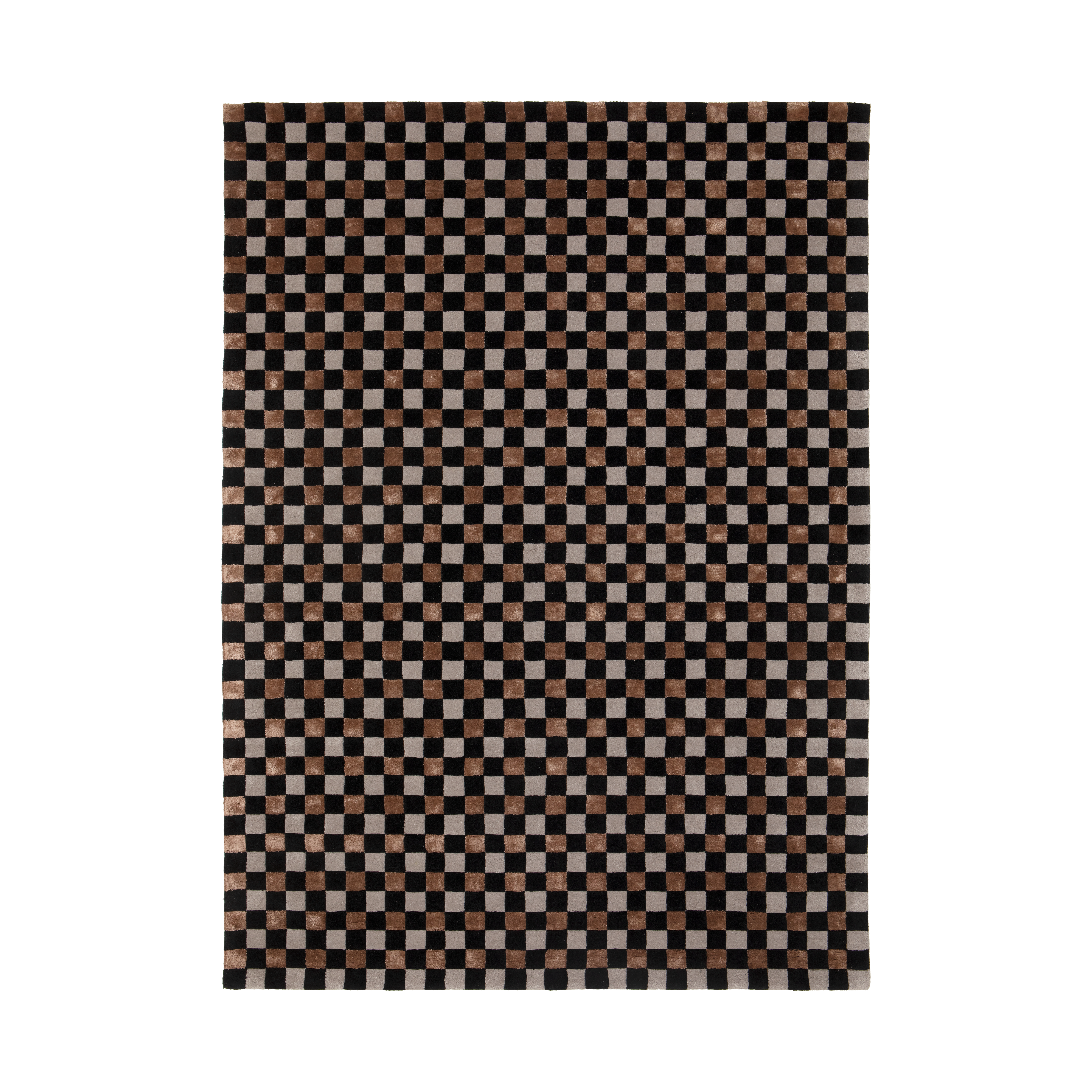 FLICKER black rug with gray and brown [Amelia]