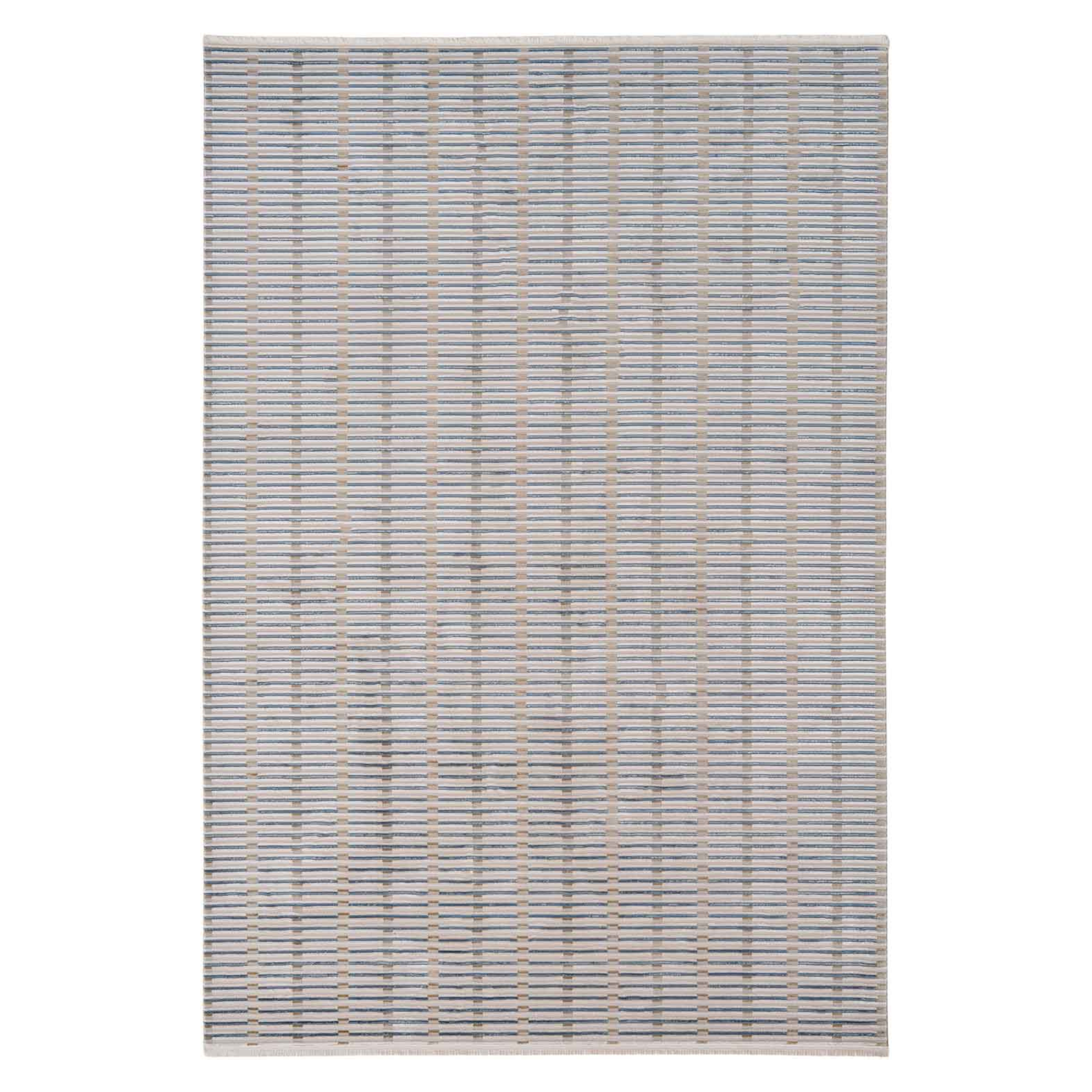 Teppich BLUE SHUTTER beige mit Blau