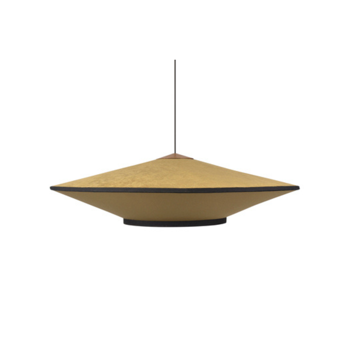 Brown cymbal hanging lamp