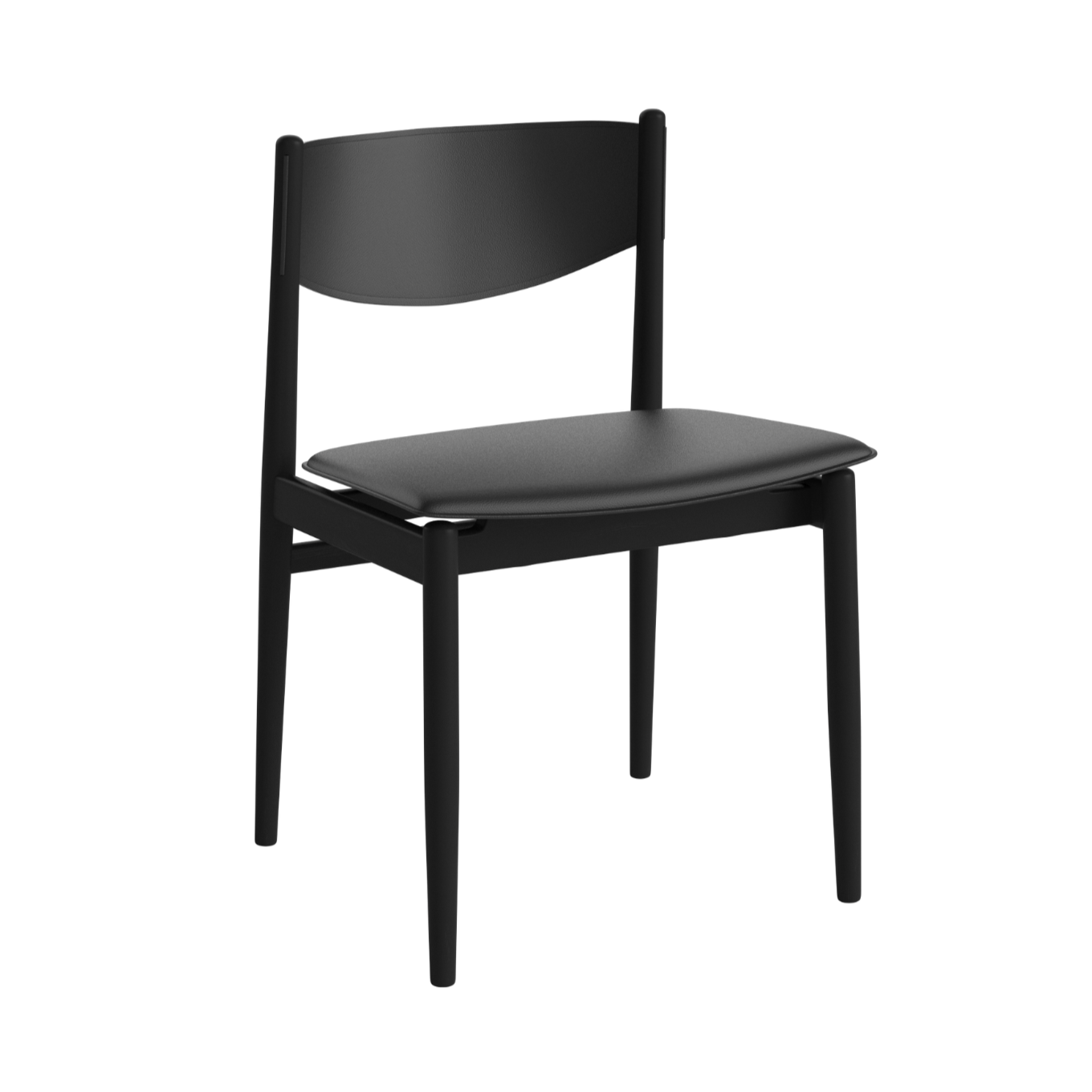 Apelle chair black leather with black base