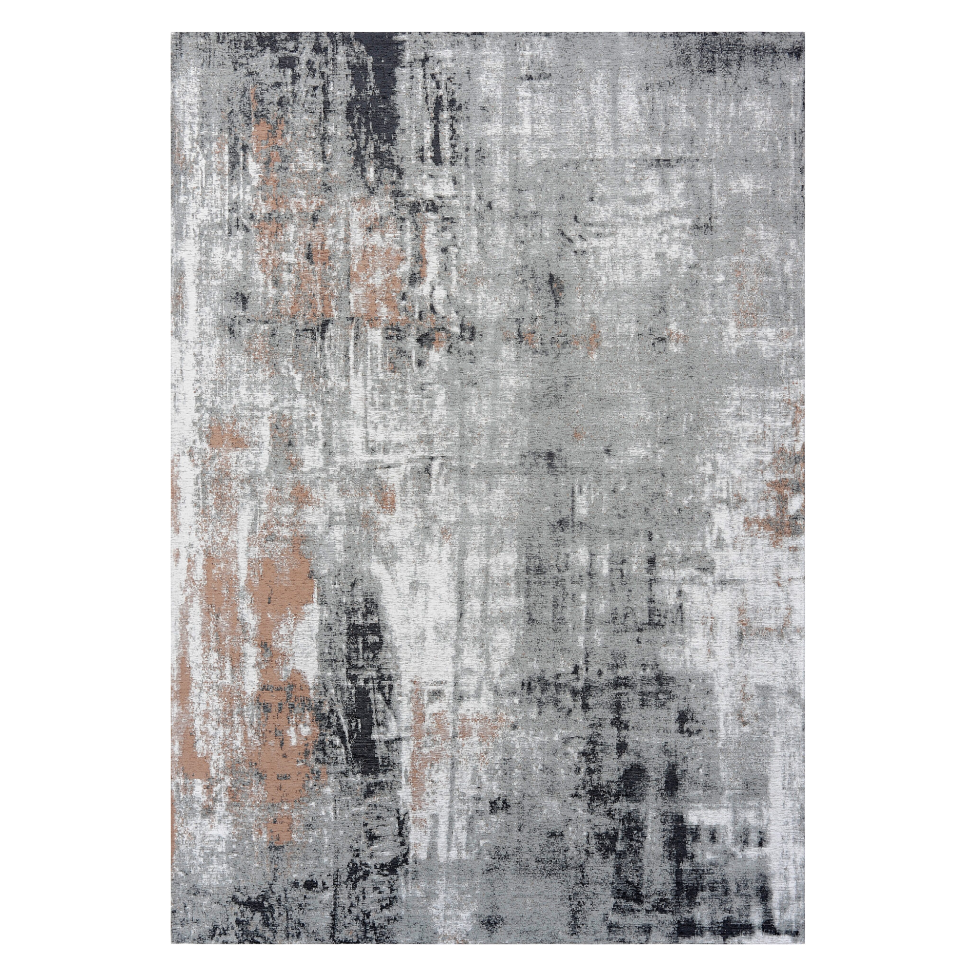 Teppich DECO RUGS grau mit Braun und Schwarz