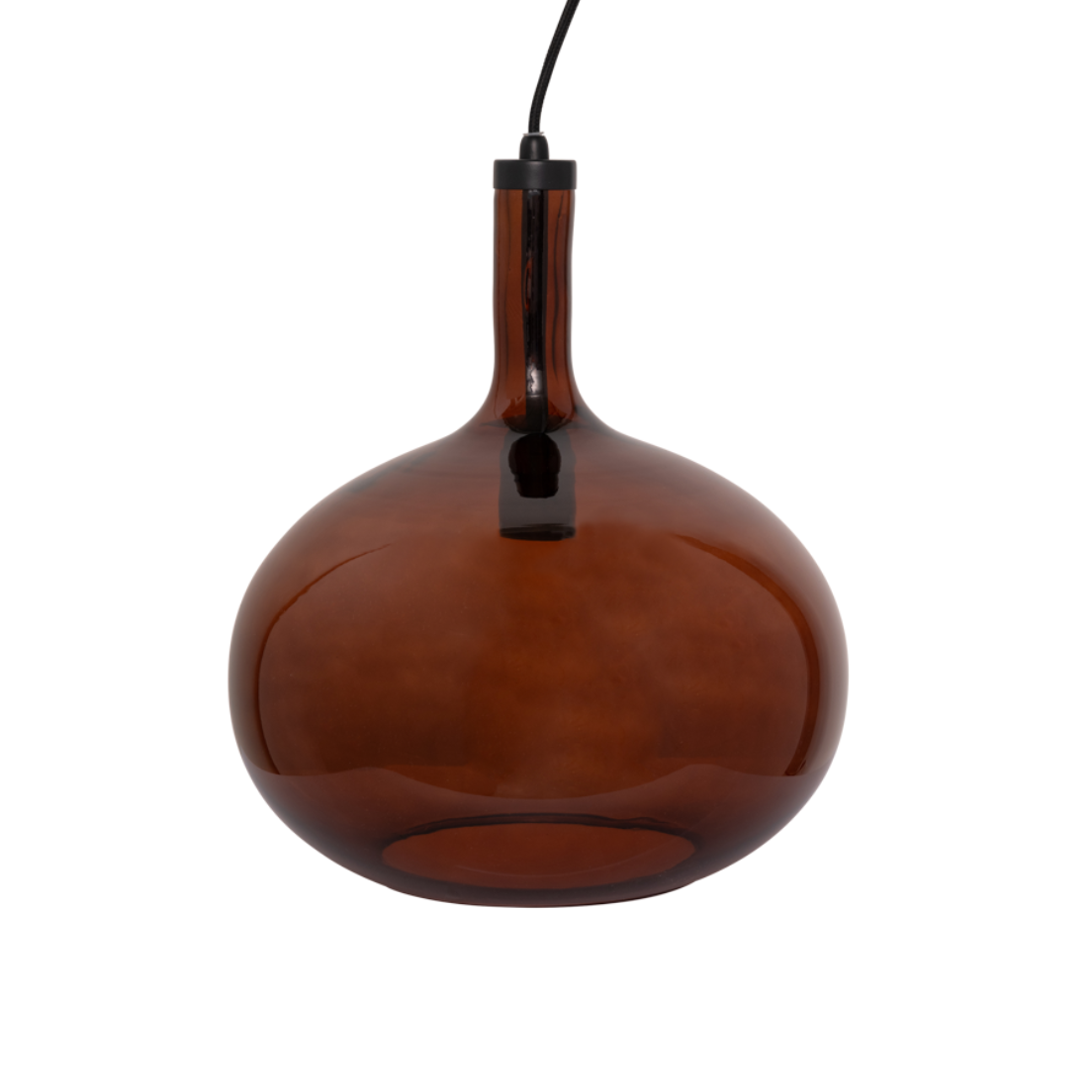 Lampa wisząca QUEDA brązowe szkło