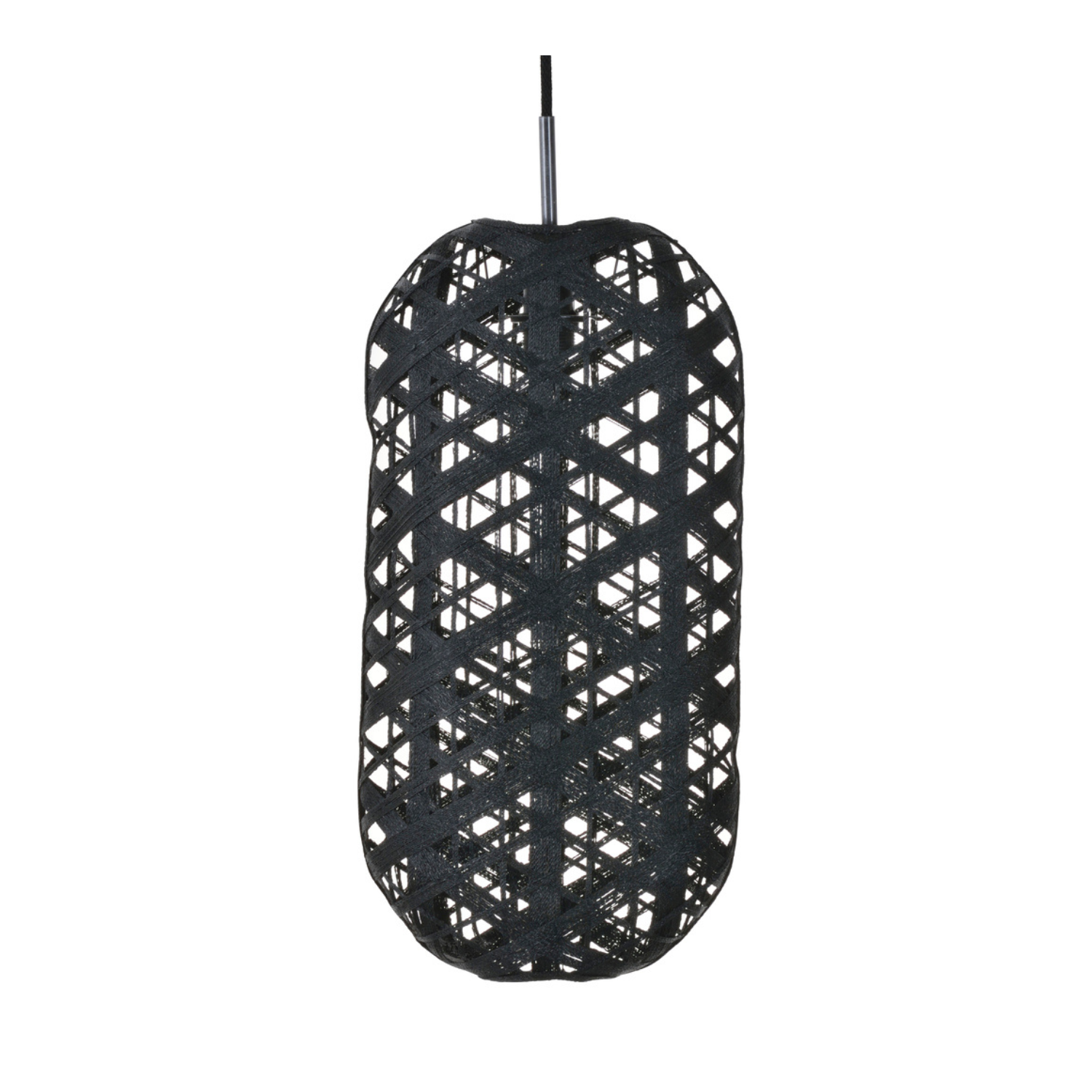 Black capsule hanging lamp