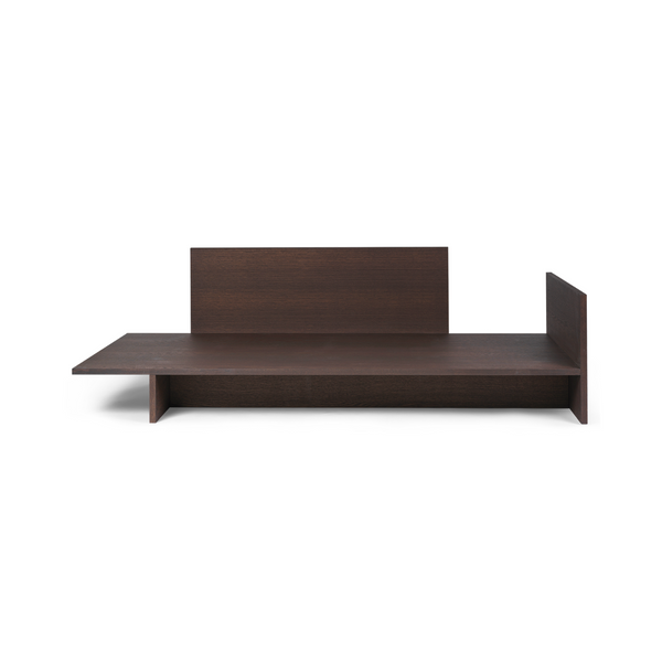 Dark oak wood sofa