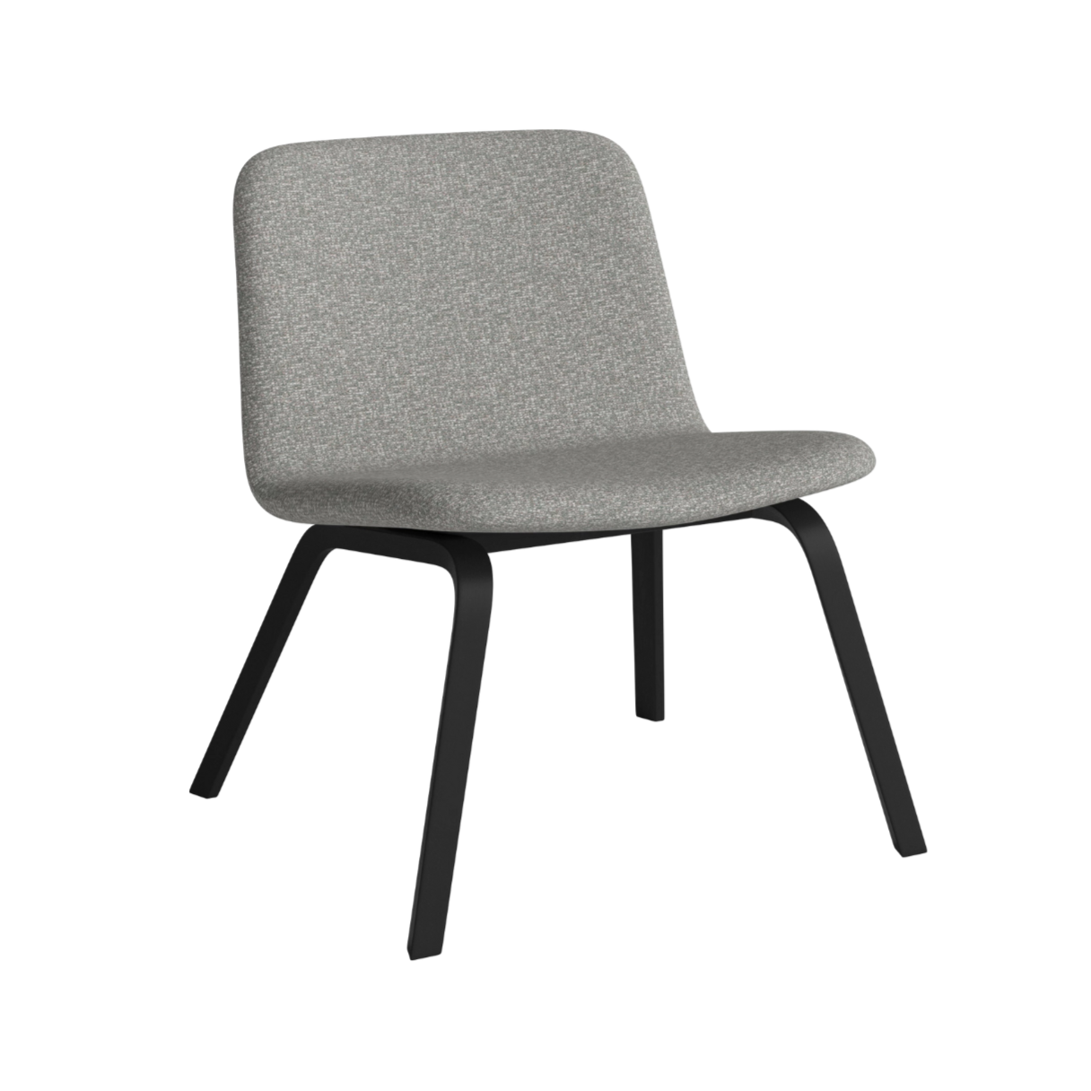 Palm armchair upholstered with a black base