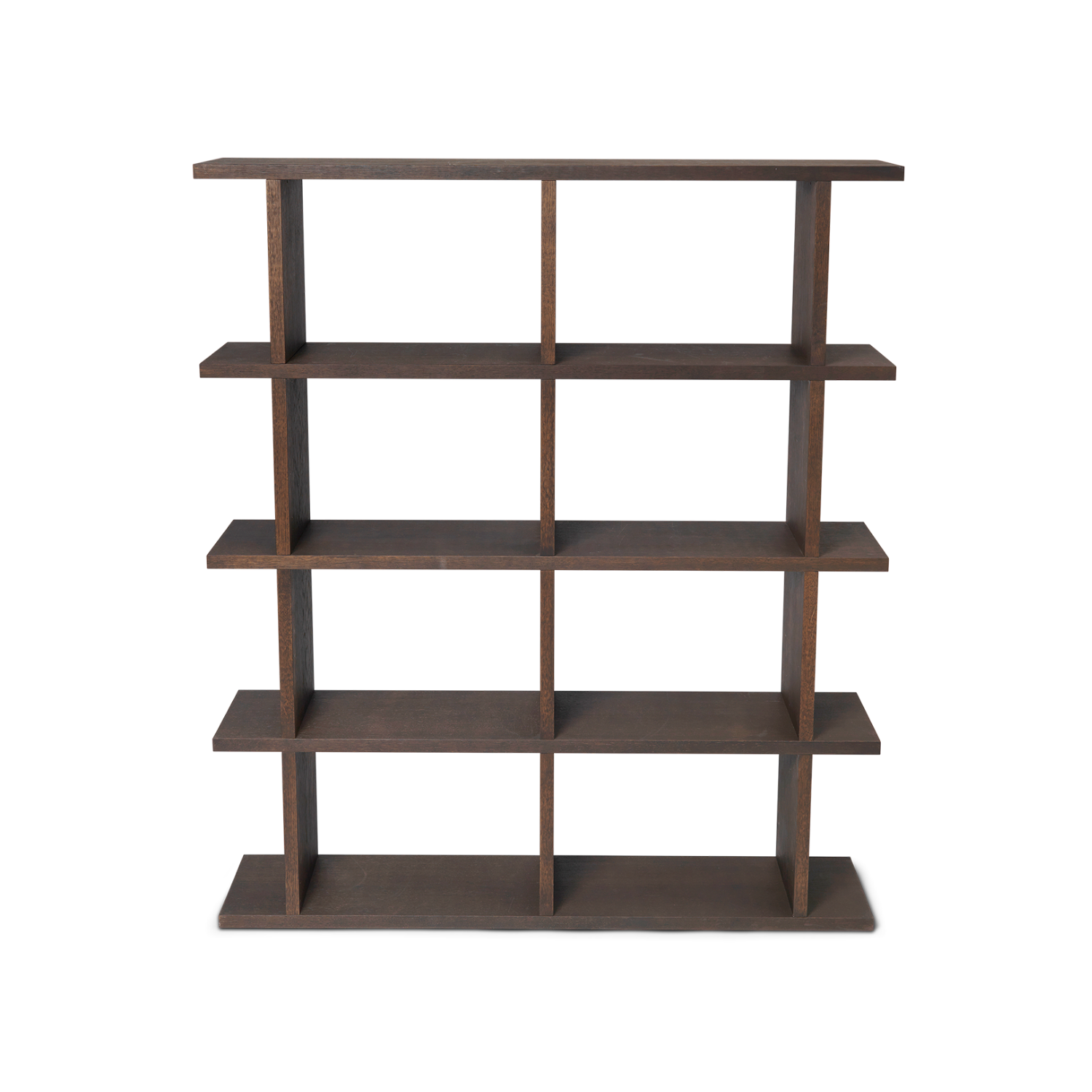 Dark oak wood bookcase