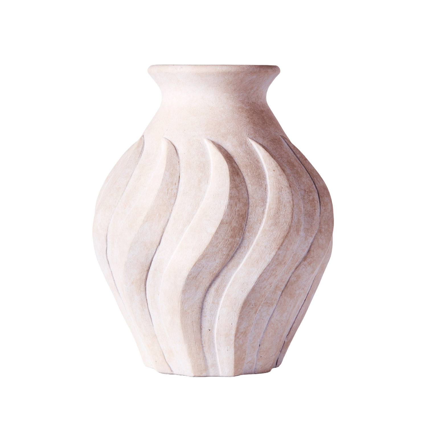 Wazon SWIRL weiße Keramik