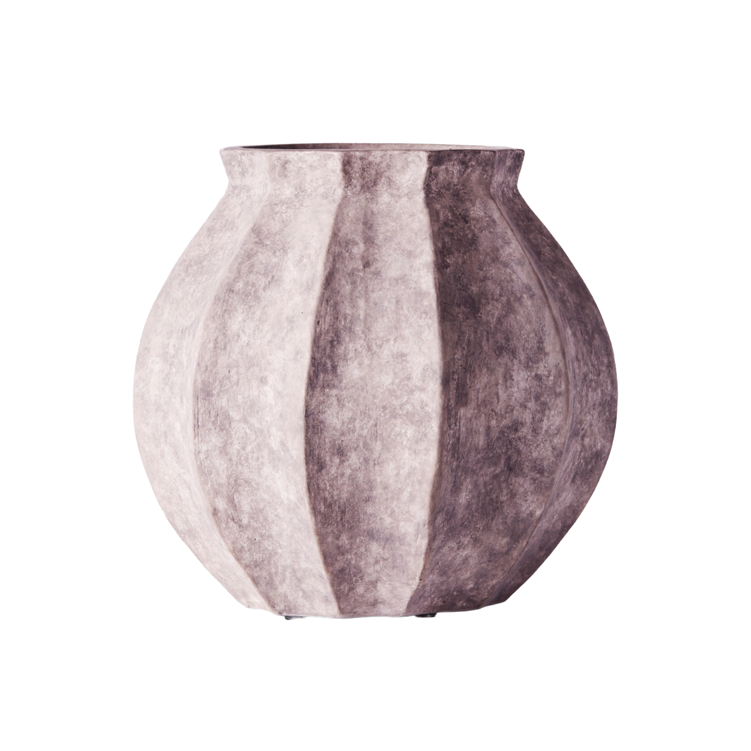 Vase WEDGES graue Keramik