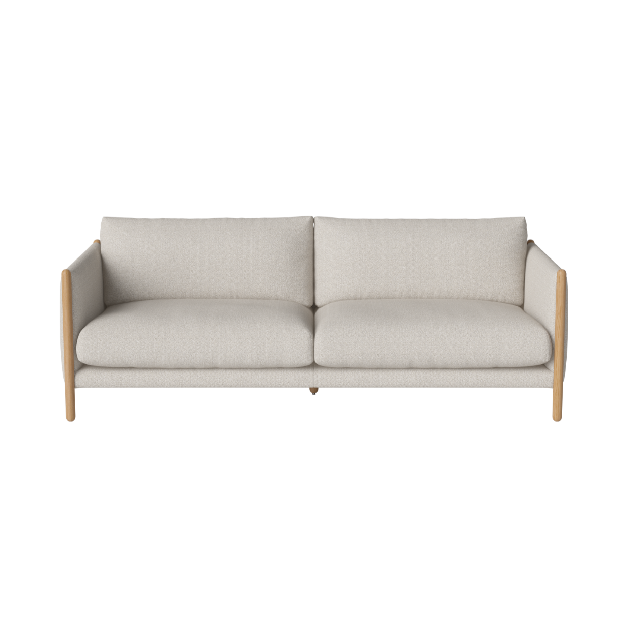 2.5-person sofa Hayden oak base