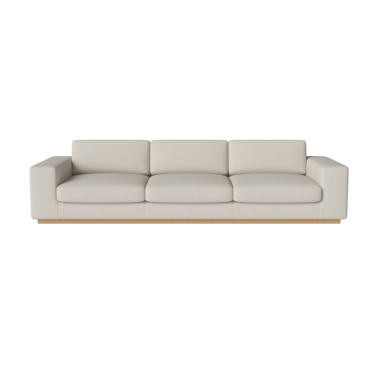 4-seater sepia sofa base made of oak