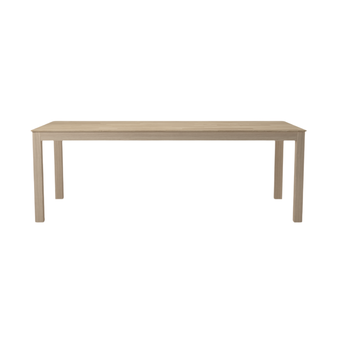 Node folding table bleached oak wood