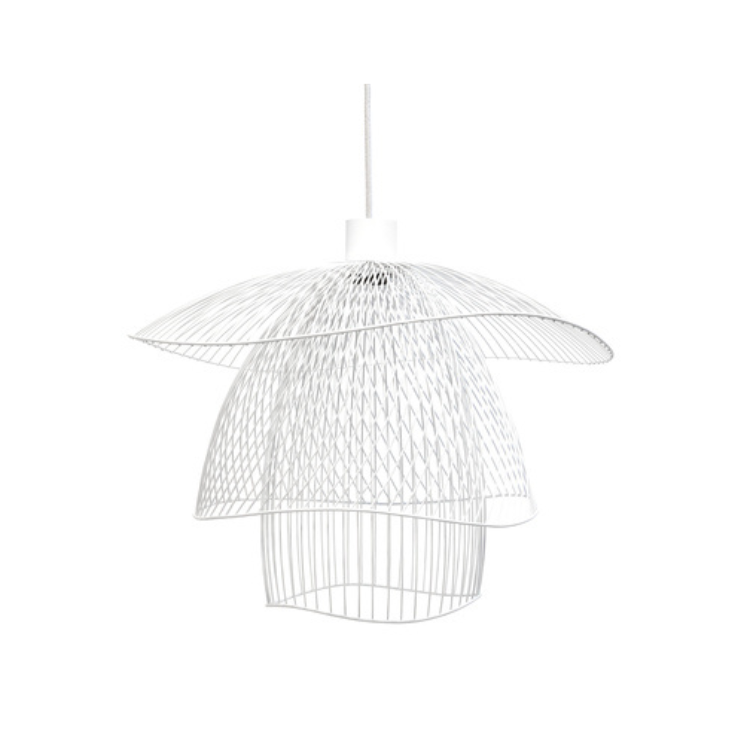 White papillon hanging lamp