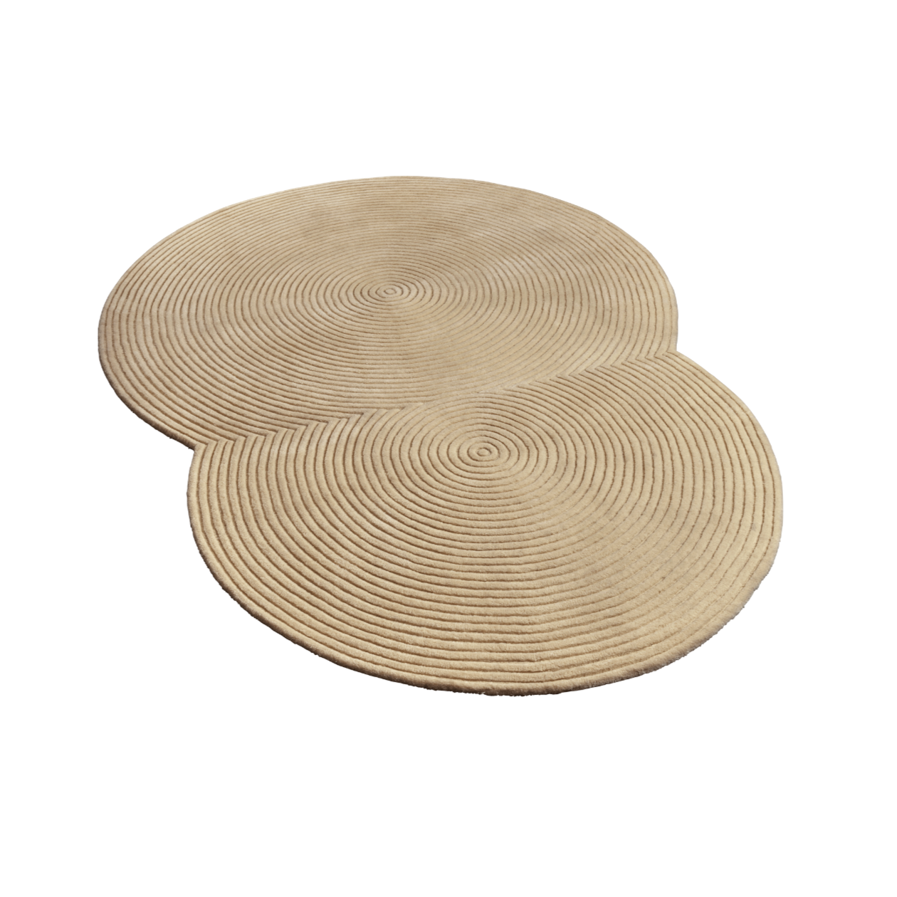 Zen Rounded beige rug