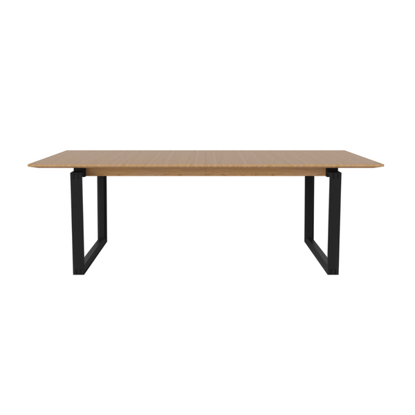 Nord table, oak wood with a black base