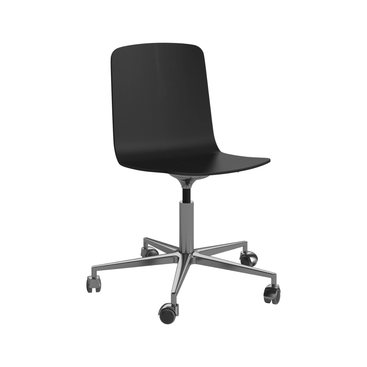 Palm office chair black veneer with a metal base