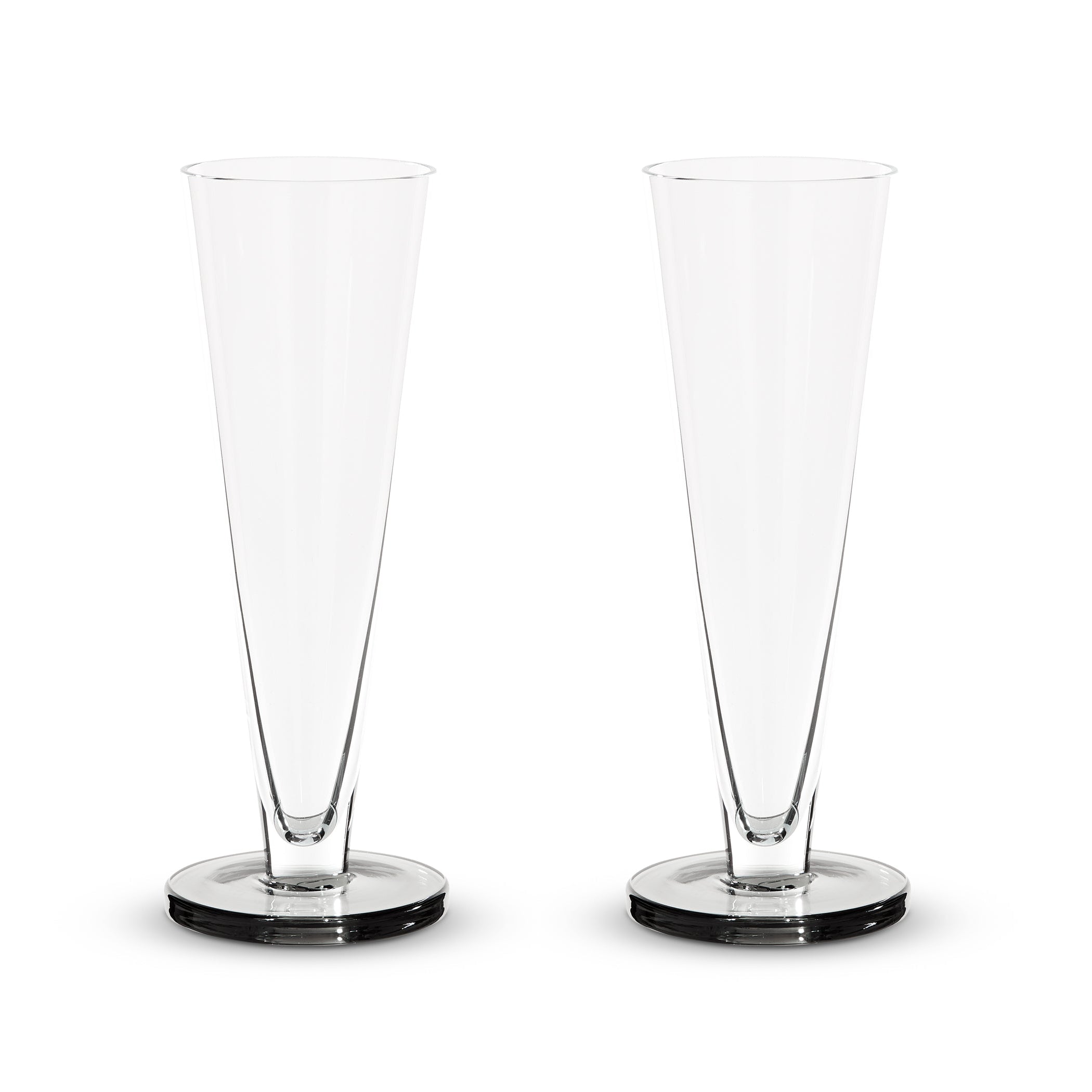 A set of Puck Flute glass champagne glasses [Julia] [Amelia SPR]