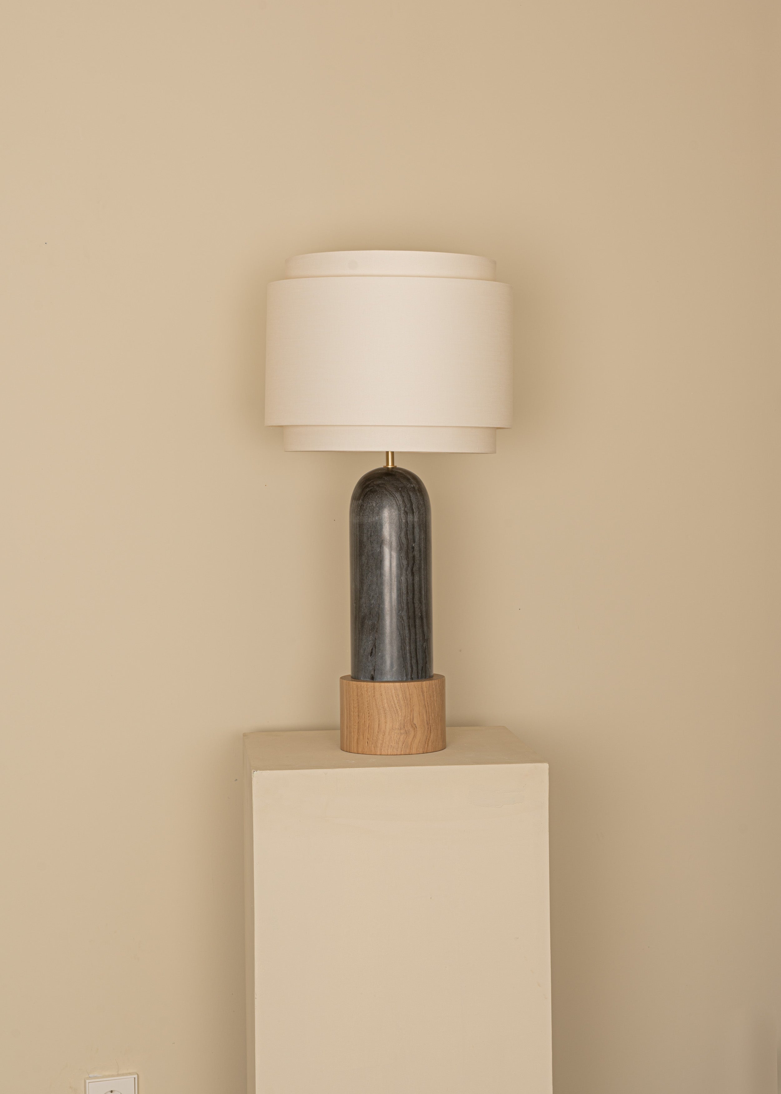 PURA KELO DOUBLE Table Lamp Black Marble