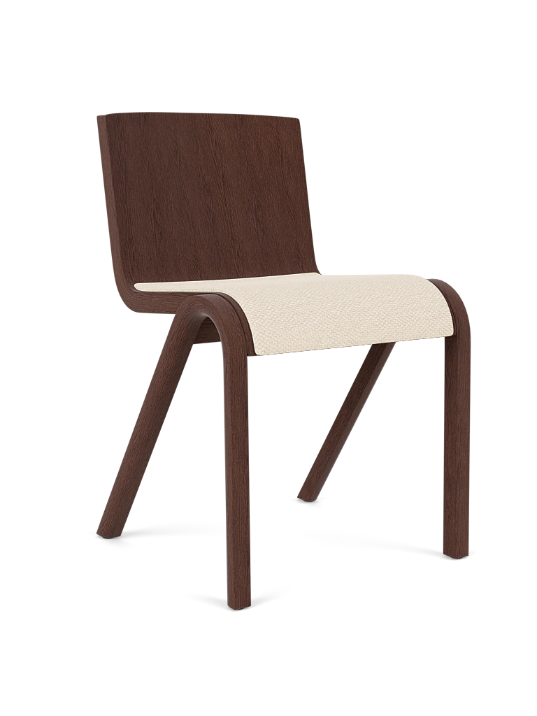 Stuhl READY creme mit dunkler Eichenbasis