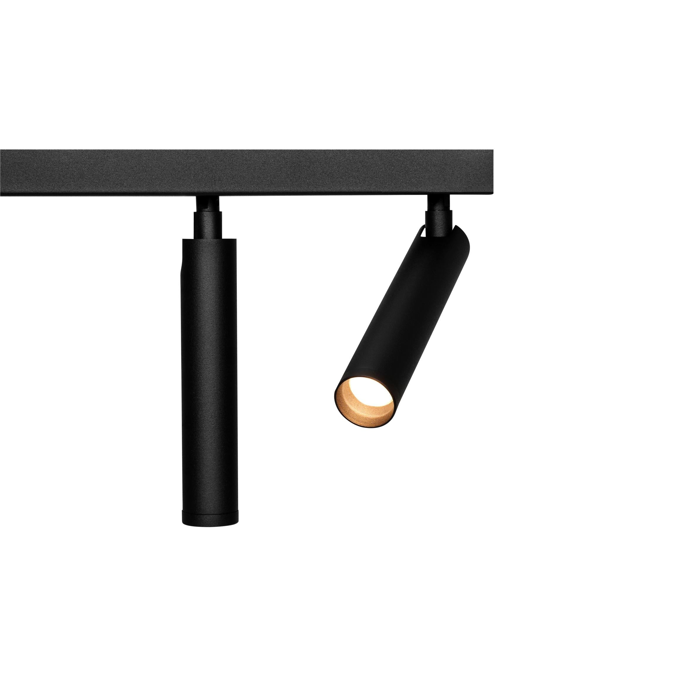 ROLL 4 Black Ceiling Lamp