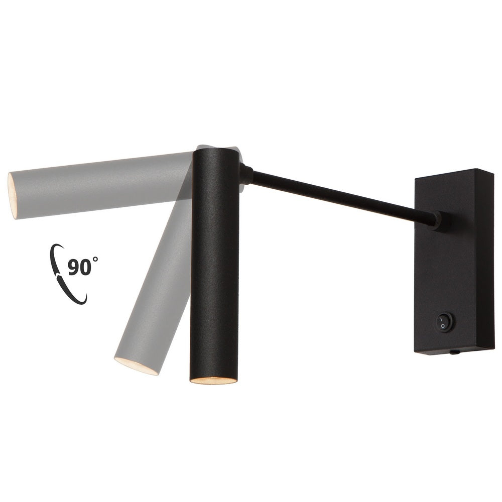 Verstellbare Wandleuchte ROLL schwarz