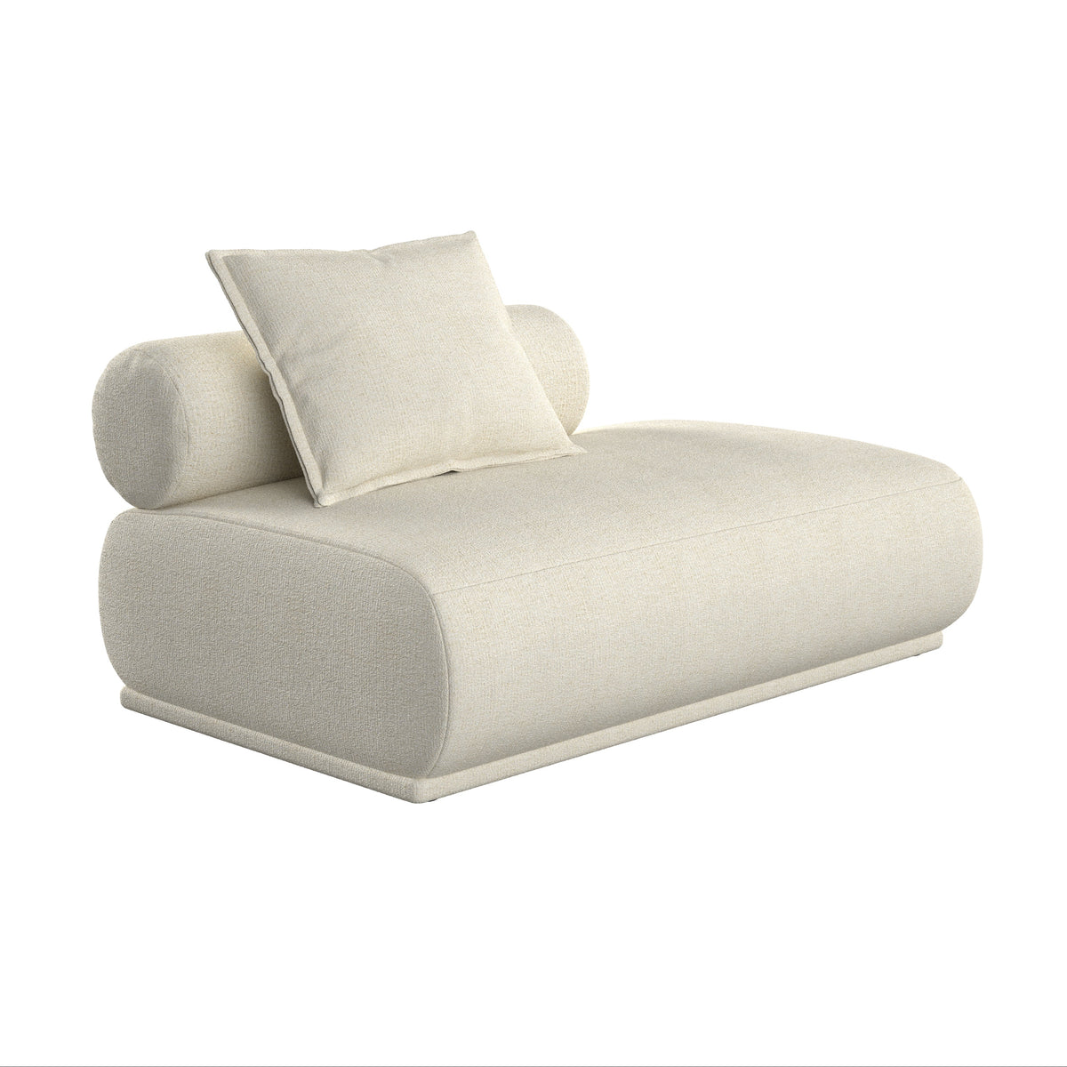 Right-facing REMBRANDT chaise longue in beige