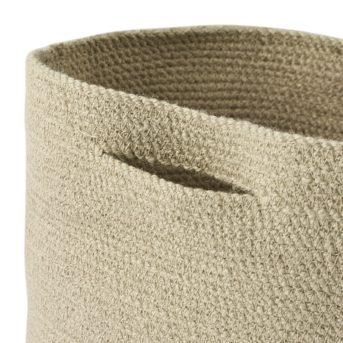 RIBBED beige basket