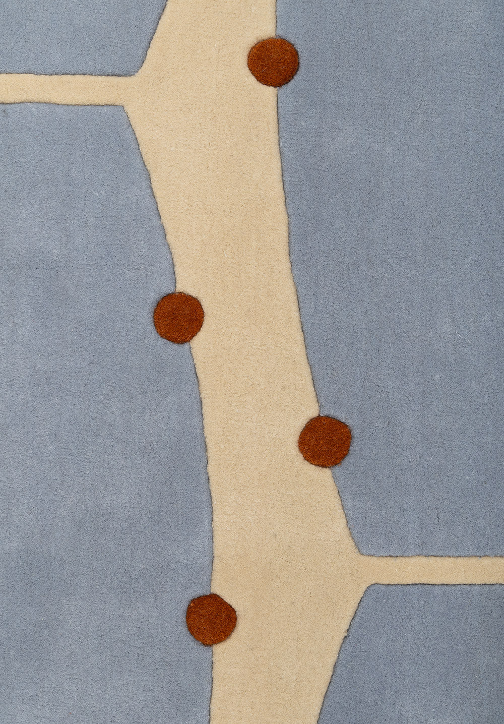 Beige RIO Rug with Blue Accents