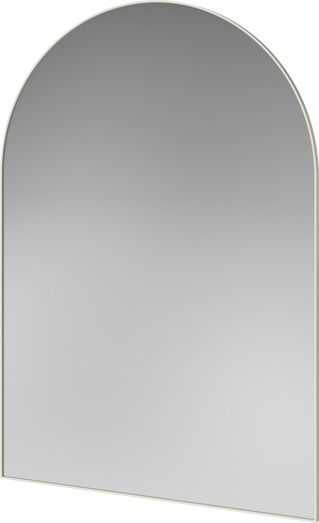 Ripple mirror with a creamy frame